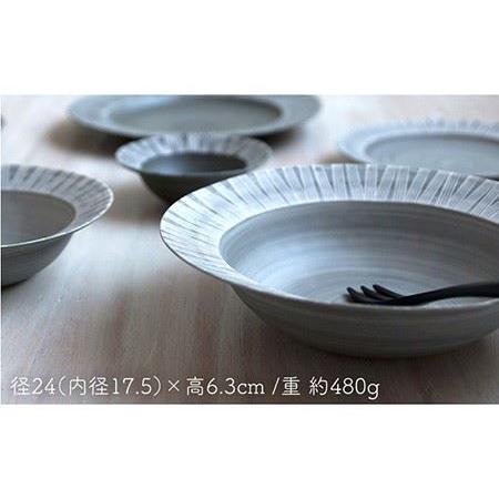 ふるさと納税 【波佐見焼】Shabby chic style ボウル 大2個セット ダークグレー パスタ皿 食器 皿 【和山】 [WB114]  波佐見焼 長崎県波佐見町_1