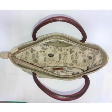 ふるさと納税 「鞄工房　香」横長トートバック　グレー 山梨県富士河口湖町の画像