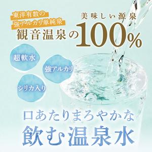 ふるさと納税 飲む温泉 観音温泉 500ml (24本入) 1ケース 定期便 （1年間で6回） 静岡県下田市の画像