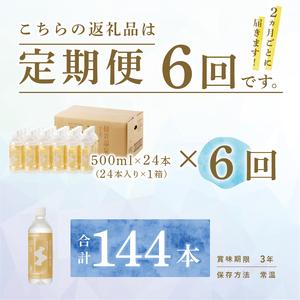 ふるさと納税 飲む温泉 観音温泉 500ml (24本入) 1ケース 定期便 （1年間で6回） 静岡県下田市の画像