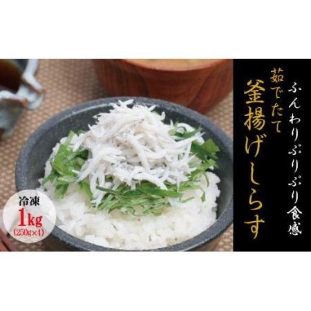 特価ブランド ふるさと納税 茹でたて釜揚げしらす 1kg 250g 4パック 冷凍 無添加 無着色 しらす シラス 釜揚げ 小分け Mar103f 和歌山県古座川町