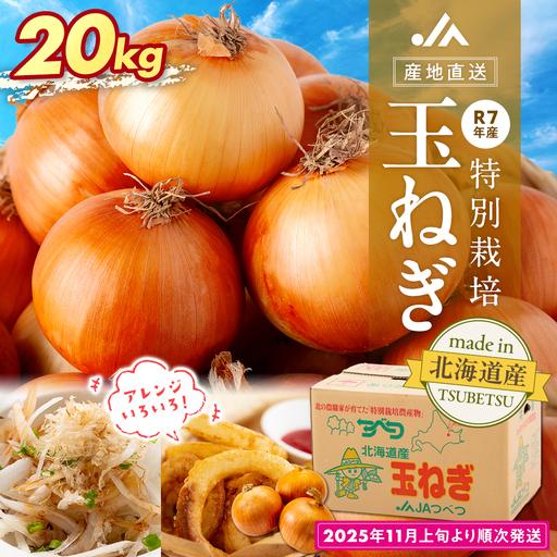 ふるさと納税 [先行受付]R8年産 特別栽培玉ねぎ 20kg | 玉ねぎ たまねぎ タマネギ 玉葱 大容量 オニオン 甘い 減農薬 特別栽培 国産 カレー ハ.. 北海道津別町