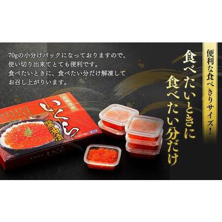 ふるさと納税 食べきりサイズのいくら醤油漬（70g×６パック） 北海道様似町｜furunavi｜02