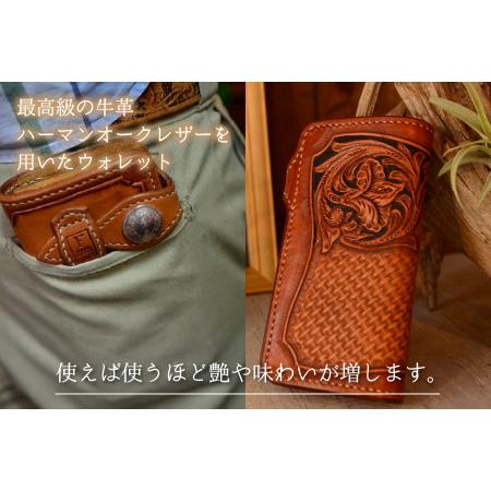 ふるさと納税 ウォレット STAB 財布 牛革 本革 ハンドメイド [M-027001] [BFAJ037] 福井県小浜市の画像