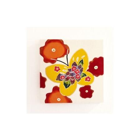 ふるさと納税 「花と蝶」手染め紅型パネル　新垣優香（紅型作家） 沖縄県読谷村(50600円)