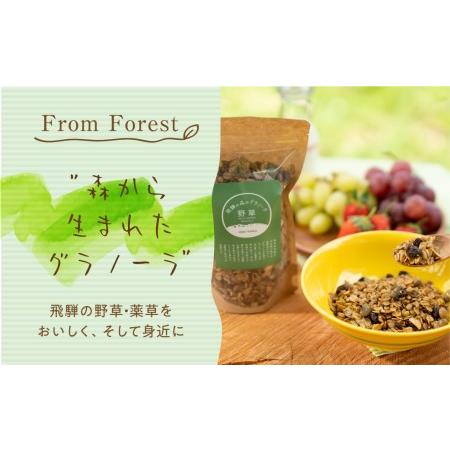 ふるさと納税 飛騨産野草が入った飛騨の森の グラノーラ 3袋 オートミール 無添加 シリアル 自然派 ハトムギ［Q858x］ 岐阜県飛騨市の画像