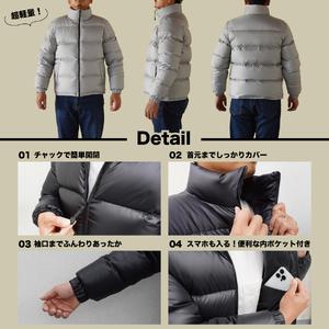 ふるさと納税 ダウン 高品質 ダウンジャケット 900フィルパワー メンズ 日本製 Mind 超軽量 羽毛 Lサイズ シルバー ダウンジャケット 山梨県富士吉田市の画像
