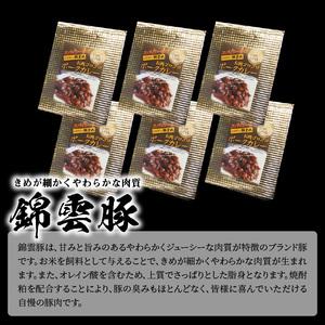 ふるさと納税 お米育ちの錦雲豚　お肉ゴロゴロ！ポークカレー（辛口）6食　FN1102 福岡県上毛町｜furunavi｜03