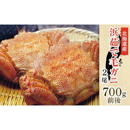ふるさと納税 北海道産 浜茹で毛ガニ 350g前後×2尾【配送不可 ふるさと納税 北海道産 浜茹で毛ガニ 350g前後×2尾【配送不可