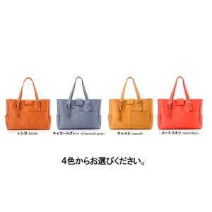 ふるさと納税 A4サイズでPCが入るかわいい本革トートバッグ　全4色　 ファッション かばん PCサイズ  バーミリオン 兵庫県姫路市の画像