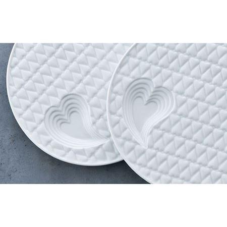 ふるさと納税 【波佐見焼】ハートフル キルティング プレート 2枚