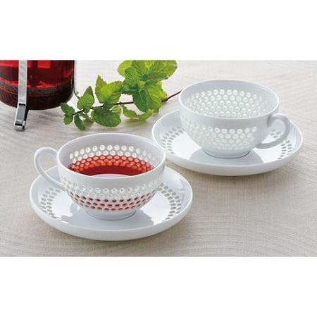 【新品未使用】 大皿２枚 中皿２枚 カップ&ソーサー２客 ふるさと納税 【波佐見焼】水晶プレミアム ティーカップ ソーサー 2客