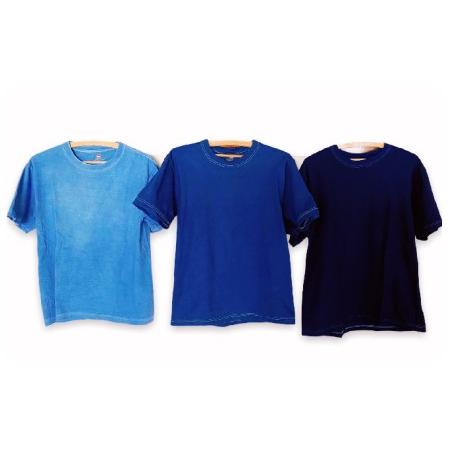ふるさと納税　藍染めTシャツ（藍）　XSサイズ　北海道伊達市