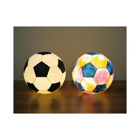 ふるさと納税 球体行灯「舞」(置)サッカーボールランプ 手漉きモミ和紙(彩) 福岡県大川市_2