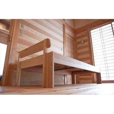 【新商品】 ふるさと納税 ＜調湿効果のある杉材＞国産杉さわやかベッド／シングル／無塗装／高さ変更可能／大川家具 福岡県大川市 【HOV3028737224】(106650円)