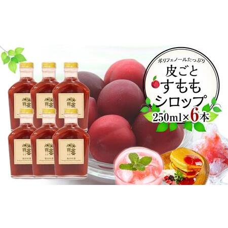 ふるさと納税 すもも フルーツ シロップ スモモ 皮ごとすももシロップ 6本 香川県さぬき市
