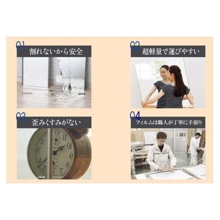 ふるさと納税 リフェクスミラー姿見 (フィルムミラー) RM-6-SG (幅80cm×高さ150cm×厚み2cm) [0236] 大阪府寝屋川市の画像