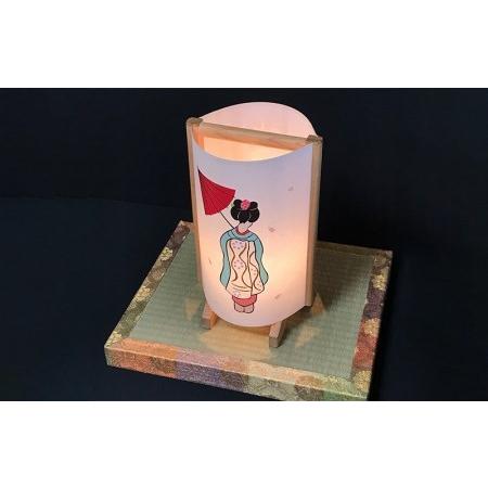 ふるさと納税 着物生地で作ったおしゃれな行灯（あんどん） 舞妓さんとつるし飾り 大阪府泉佐野市