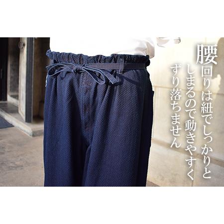 ふるさと納税 武州の藍染め 姫刺し作務衣（上下セット）Ｍサイズ 埼玉県羽生市の画像