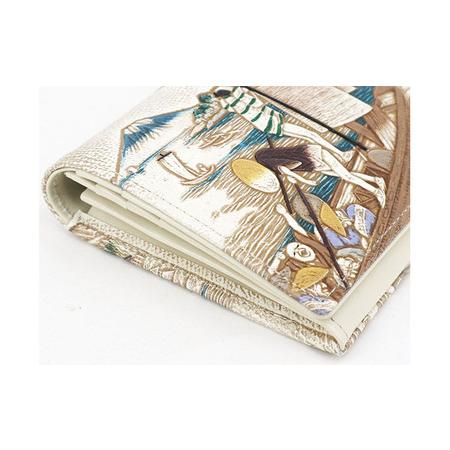 ふるさと納税 【文庫屋大関】スッキリ大人の財布　束入れ　浮世絵　荒井宿【皮革工芸品】 ファッション小物 手作業 手塗  東京都墨田区の画像