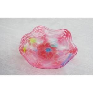 ふるさと納税 鉢 【琉球ガラス 匠工房】波の花 鉢 3点セット（ピンク） 沖縄県恩納村_2