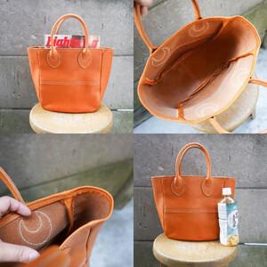 ふるさと納税 栃木レザー使用｜ソフトな手触り 本革 小さめトートバッグ｜Tote bag 03 S｜タン｜minca（全6色） 栃木県栃木市の画像