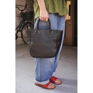 ふるさと納税 栃木レザー使用｜ソフトな手触り 本革 小さめトートバッグ｜Tote bag 03 S｜ブルー｜minca（全6色） 栃木県栃木市の画像