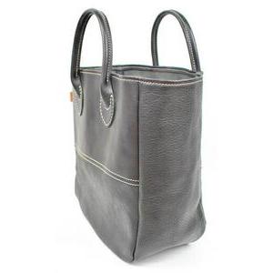 ふるさと納税 栃木レザー使用｜ソフトな手触り 本革 A4対応トートバッグ｜Tote bag 03 M｜ブラック｜minca（全7色） 栃木県栃木市の画像