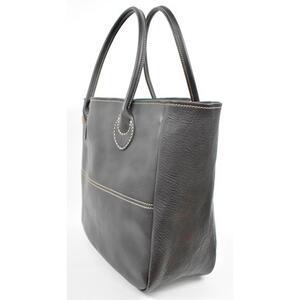 ふるさと納税 栃木レザー使用｜ソフトな手触り 本革 A4も入る大容量 本革トートバッグ｜Tote bag 03 L｜ブラック｜minca（全6色） 栃木県栃木市の画像
