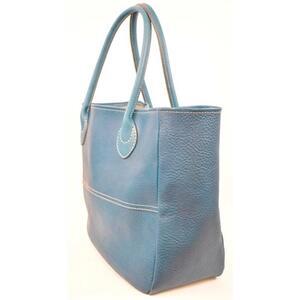 ふるさと納税 栃木レザー使用｜ソフトな手触り 本革 A4も入る大容量 本革トートバッグ｜Tote bag 03 L｜ブルー｜minca（全6色） 栃木県栃木市の画像