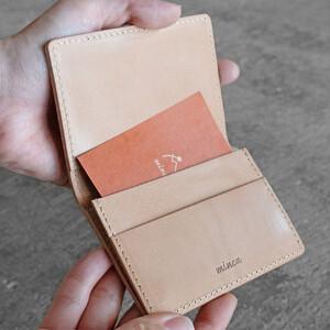 ふるさと納税 栃木レザー使用｜約30枚収納 本革名刺入れ｜Card holder 01｜タン｜minca（全7色） 栃木県栃木市の画像