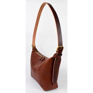 ふるさと納税 【minca】】栃木レザーのショルダーバッグ02M 斜めがけ コンパクトサイズ/Shoulder bag 02M/チョコ　533【かばん ファッション 人.. 栃木県栃木市の画像