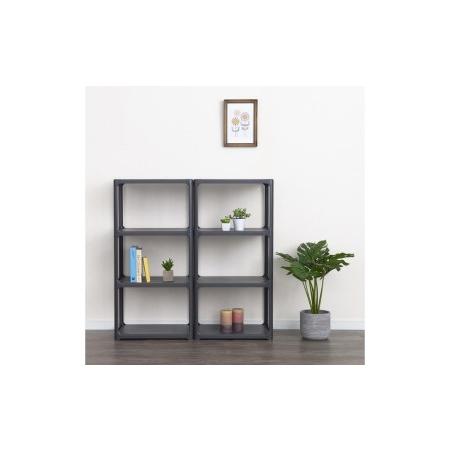 ふるさと納税 収納ラック カタスタナ 3段 ダークグレー 収納ラック シボタイプ 棚 シェルフ スリム 収納棚 新生活 一人暮らし SANKA 【010S064】 新潟県三条市