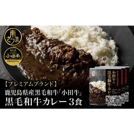 ふるさと納税 [プレミアムブランド]鹿児島県産黒毛和牛「小田牛」 黒毛和牛カレー 3食(200g×3) カレー ビーフカレー 総菜 レトル.. 鹿児島県南さつま市