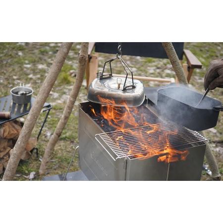 ふるさと納税 アウトドア [ベルモント] ファイヤースクエアケトル 1.6L IH対応 焚火対応 キャンプ用品 やかん ケトル 防災用品 アウトドア 新潟県三条市の画像