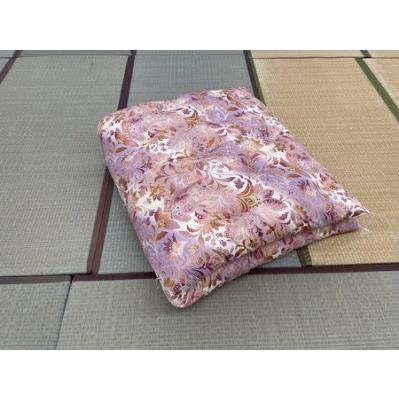 ふるさと納税 極上もめん綿入り敷布団 みやび柄 1枚 (赤)【CW96W】 滋賀県近江八幡市_1