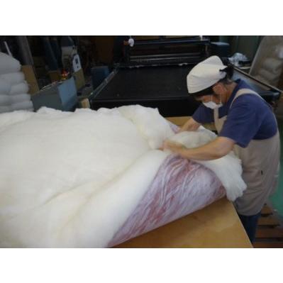 ふるさと納税 極上もめん綿入り敷布団 みやび柄 1枚 (青)【CW97W】 滋賀県近江八幡市_3