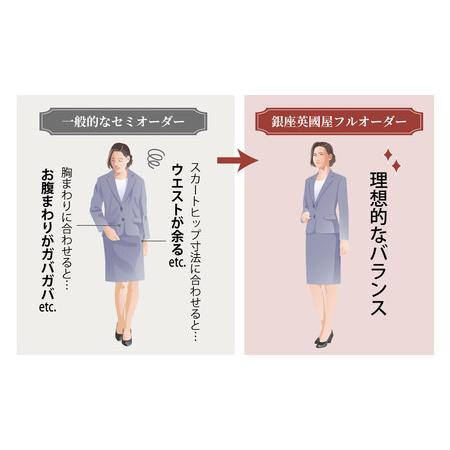 ふるさと納税 【レディース オーダースーツ】 銀座英国屋 仕立て券 3万円分 ご自身用包装| ビジネススーツ レディース 埼玉県北本市の画像