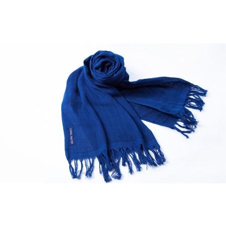 ふるさと納税 【藍ぬ葉ぁ農場】琉球藍染めストール 沖縄県本部町 