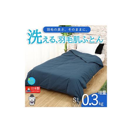 ふるさと納税 【春夏用】洗える羽毛肌掛け布団シングルダウン90％0.3kg