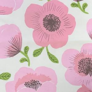 ふるさと納税 天然繊維手作り　木綿わた入り掛ふとん（ポピー柄「ピンク」） 京都府京丹後市