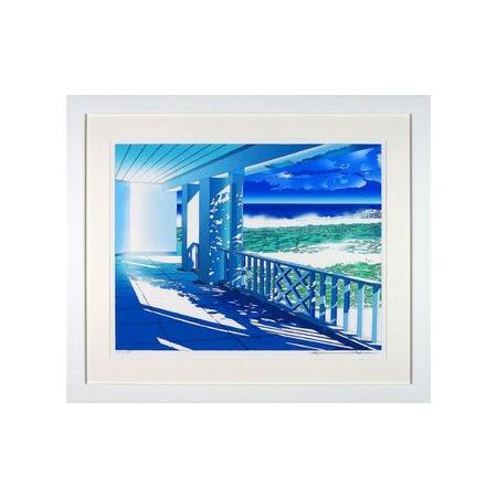 ふるさと納税 版画 鈴木英人 「あの白い夏」 シリアルナンバー入り