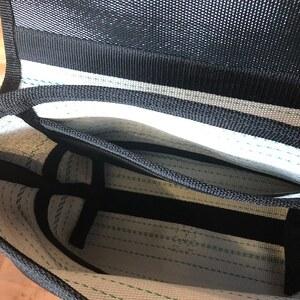 ふるさと納税 11-57BK 【SUWAプレミアム】FIRE HOSE PRODUCTS ボディバッグ ブラック（M）（パイピングカラー：黒）／バッグ ななめ ショルダ.. 長野県諏訪市の画像