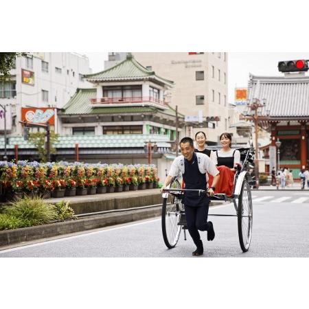 ふるさと納税 浅草人力車の一番の老舗！浅草観光人力車乗車チケット【２名様３０分コース】_0046-001-T03 東京都台東区の画像