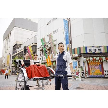 ふるさと納税 浅草人力車の一番の老舗！浅草観光人力車乗車チケット【２名様３０分コース】_0046-001-T03 東京都台東区の画像