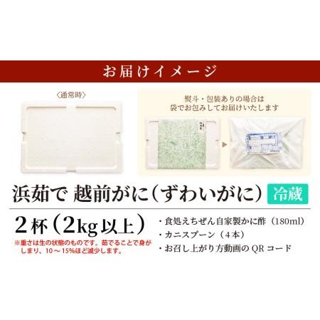 （新品,未開封） ふるさと納税 越前がに本場の越前町からお届け！ 越前ガニ浜茹で 特大 × 2杯（生で計2kg以上） 越前がに漁師厳選！かに酢 かにスプーン4本 .. 福井県越前町 【4611763416】(162400円)