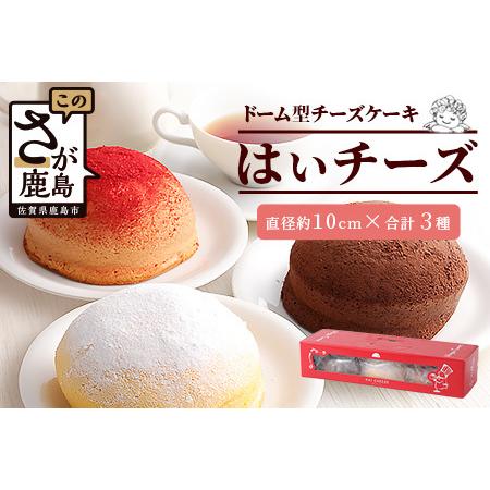 ふるさと納税 ふわしゅわ食感♪ドーム型スフレケーキ「はいチーズ」3種