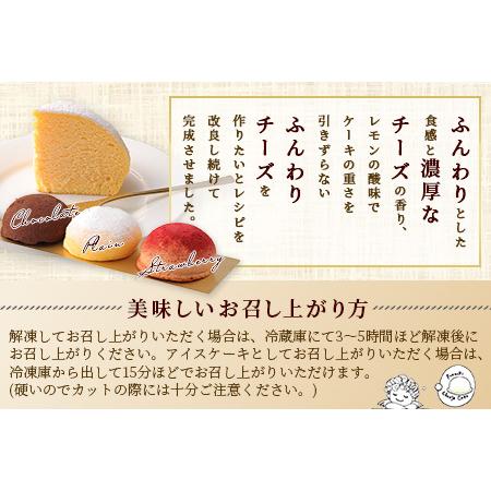 ふるさと納税 ふわしゅわ食感♪ドーム型スフレケーキ「はいチーズ」3種