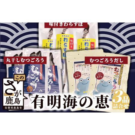 ふるさと納税 有明海の恵(丸干しむつごろう・味付きわらすぼ・むつごろう出汁セット) B-450 佐賀県鹿島市