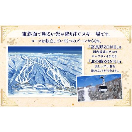 ふるさと納税 富良野スキー場 シーズン リフト1日券（2枚）(チケット 